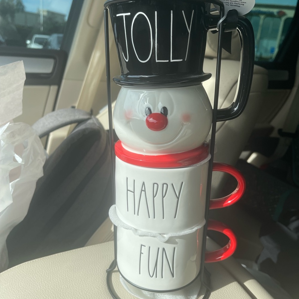 Christmas Rae Dunn coffee cup stacker